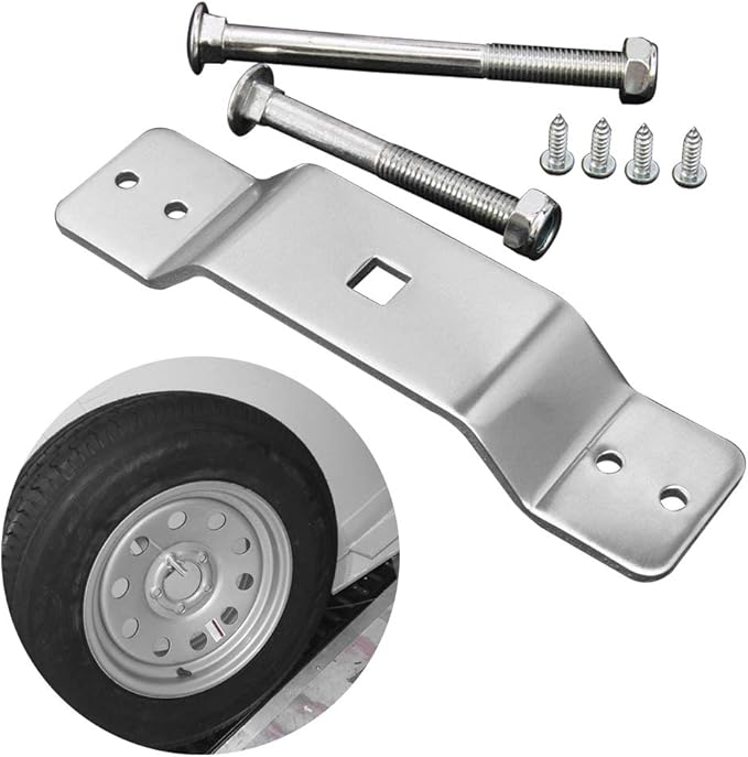 ELITEWILL Enclosed Cargo Trailer Spare Tire Carrier Wall Mount Wheel Bracket Rack Holder