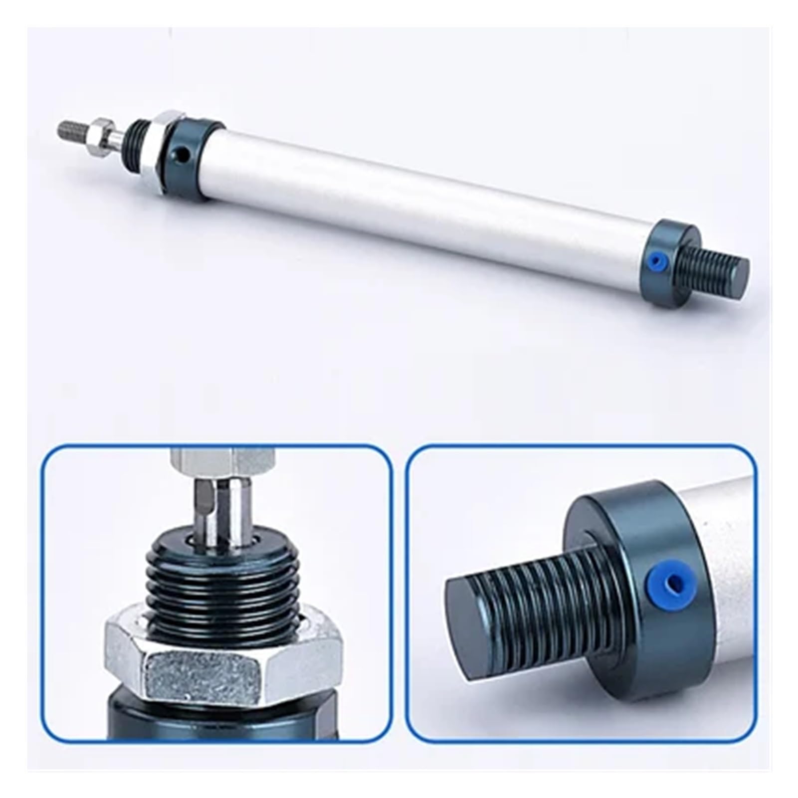 MAL Mini-Pneumatikzylinder, 32 mm Bohrung, Aluminiumlegierung, kleine Doppelwirkung, 25, 50, 100, 200, 300, 400, 500 mm Hub (Hub 25 mm)