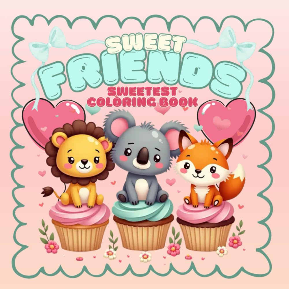 Sweet Friends Sweetest Coloring Book: Sweet Treats and Sweet Friends