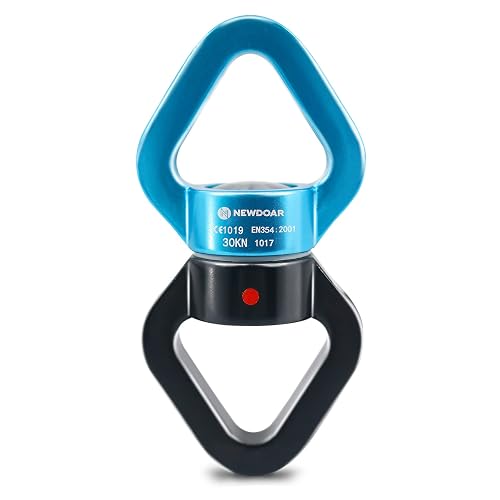 NewDoar Swing Swivel, 30KN Rotator Swing Spinner Micro Swivel Device für Swing Aerial Dance/Yoga/Schaukel/hängende Hängematte/Klettern Baumpfleger - Blau Schwarz