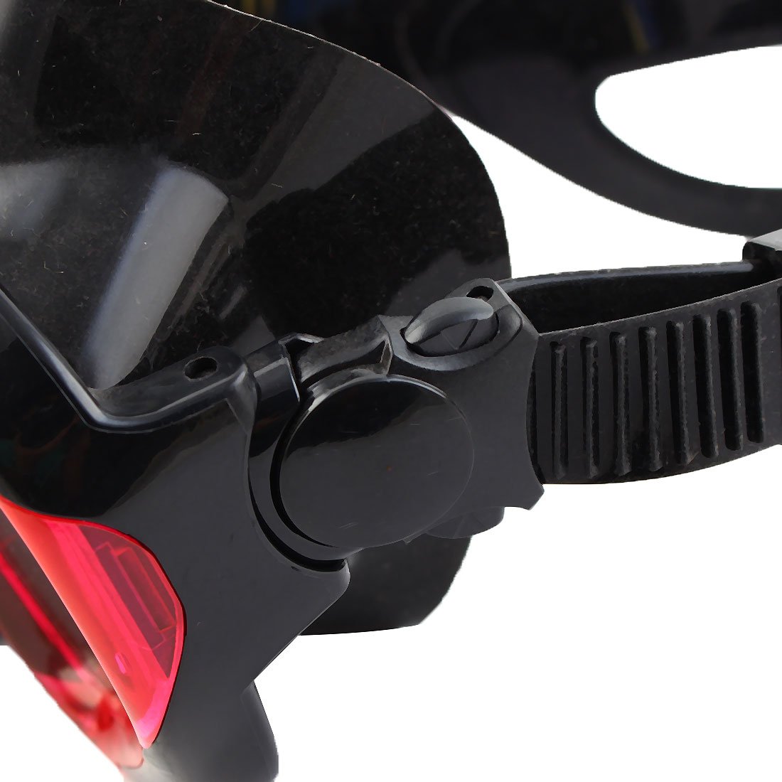 Ruilogod Set de snorkel seco Conjunto de correa ajustable Sin marco de buceo Gafas Gafas Snorkel Tube Rojo