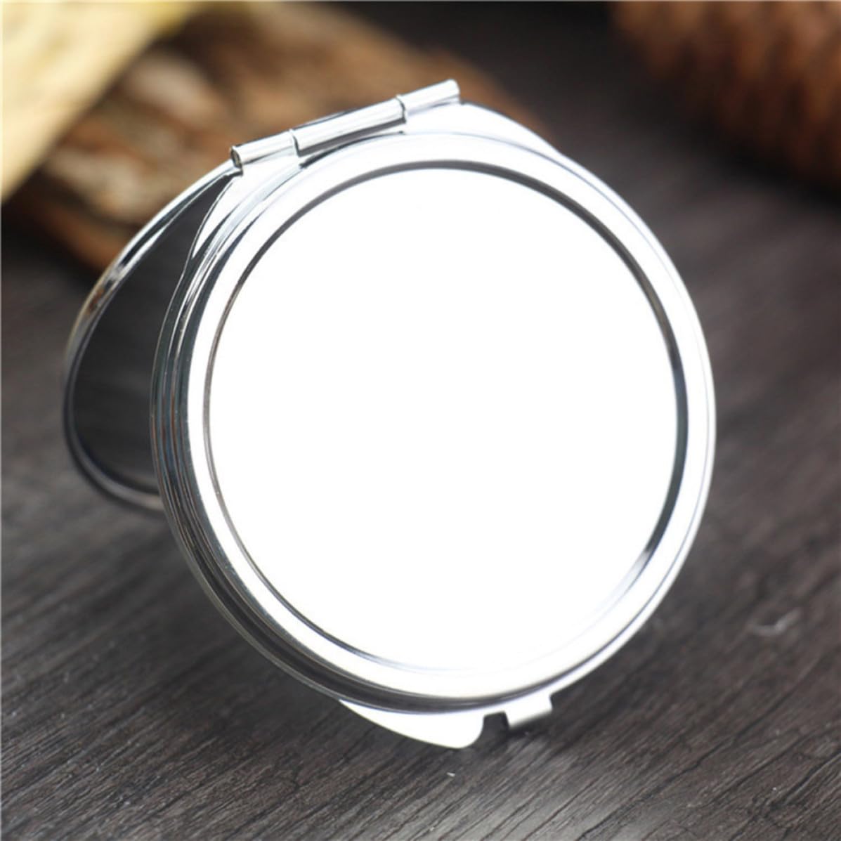 10pièces Miroirs de Maquillage Métalliques Ronds Pliables à Double Usage Miroir Compact Portable pour Filles et Femmes Pratique pour Voyage et Usage Quotidien