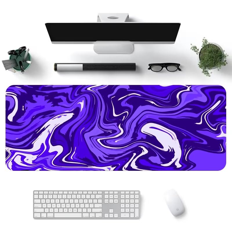 Image of Saco XXL Gaming Mouse Pad for PC - Large Desk Mat 900x400x3mm, Extended Non-Slip Rubber Base, Waterproof Surface, Fluid Design, Big Keyboard Mouse Pad for Office & Home Setup