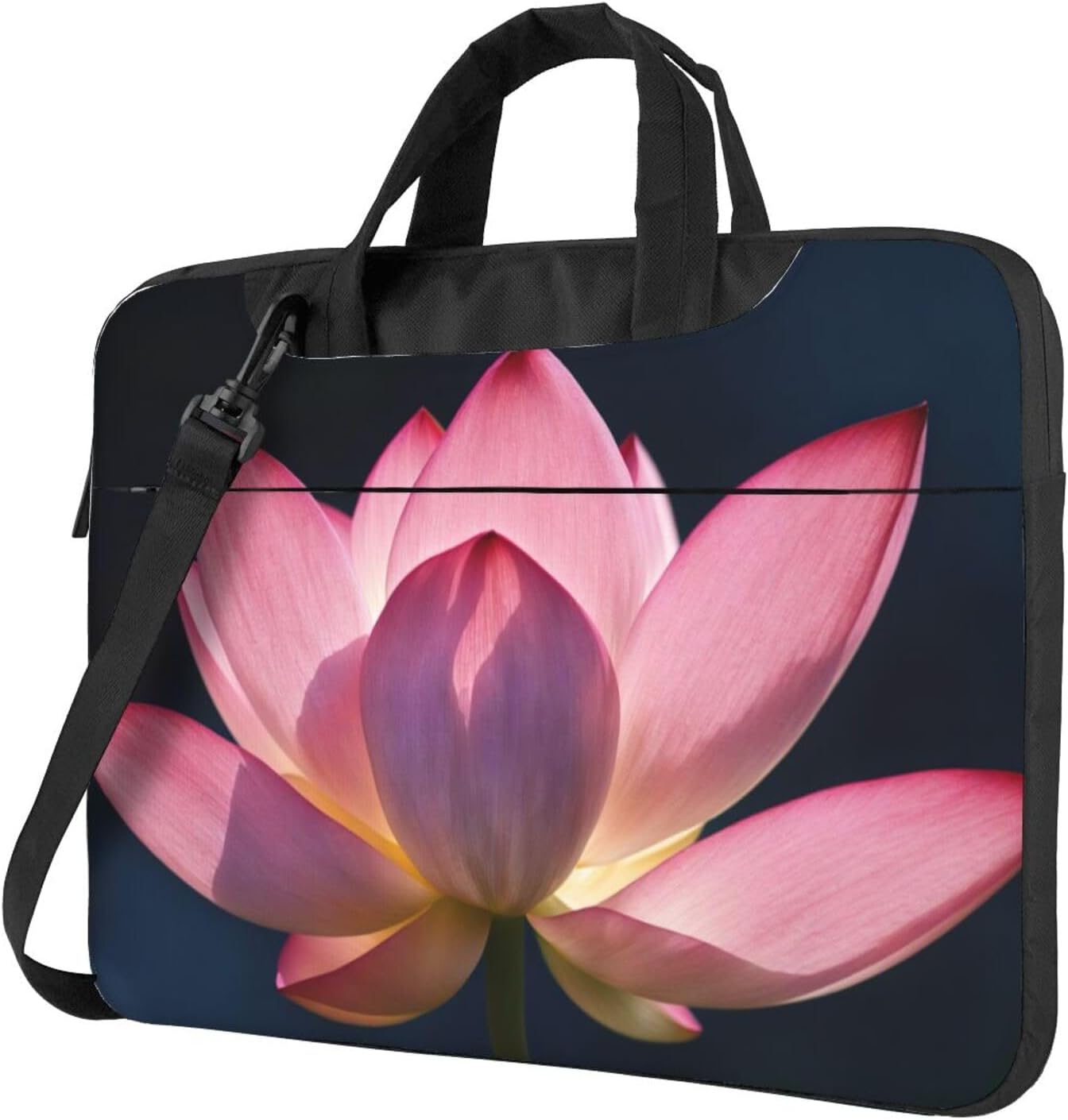 Flowers Print Laptop Shoulder Bag Messenger Bag Notebook with Accessories Pocket 13/14/15.6 inch