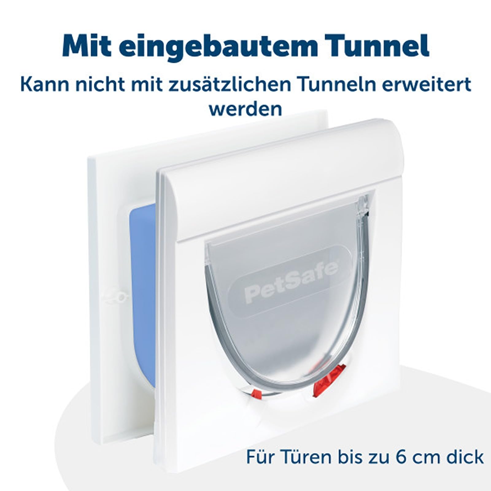 PetSafe Staywell Klassische Magnetische Katzenklappe, Magnet-Schlüssel gibt nur Ihrer Katze Zugang - hält fremde Tiere draußen, mit 4 Verschlussoptionen, für Katzen bis zu 7 kg, Weiß