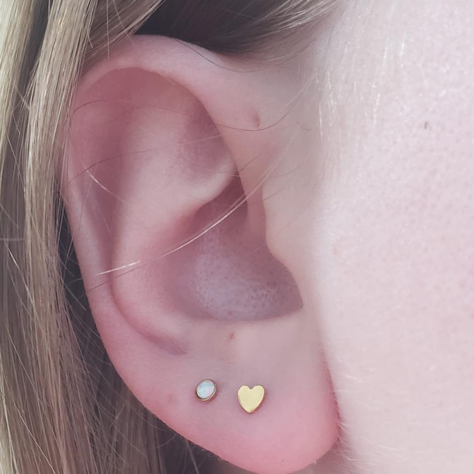 MODRSA 2-4 mm Jasny okrągły klejnot CZ wewnętrznie gwintowany Labret pierścionek do ust Tragus Nail Helix Kolczyki Stud Sztanga Piercing Biżuteria 16G Piercing Ear Helix