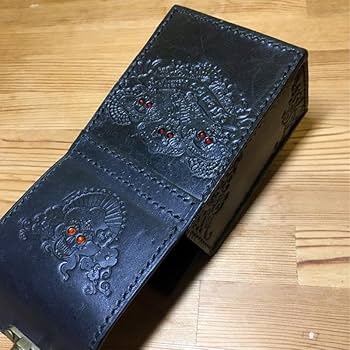 Amazon.co.jp: レザー デッキケース スカル 本革 ハンドクラフト