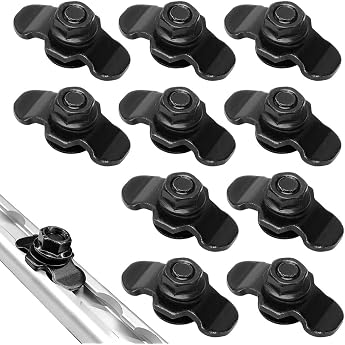 RANJIMA Pack of 10 Screw Fitting for Airline Rail M8 x 20 Airline Rail Accessories 500daN Airline Rail Fitting End Fitting End Fitting Single for Lashing Rails Airline Screw Black