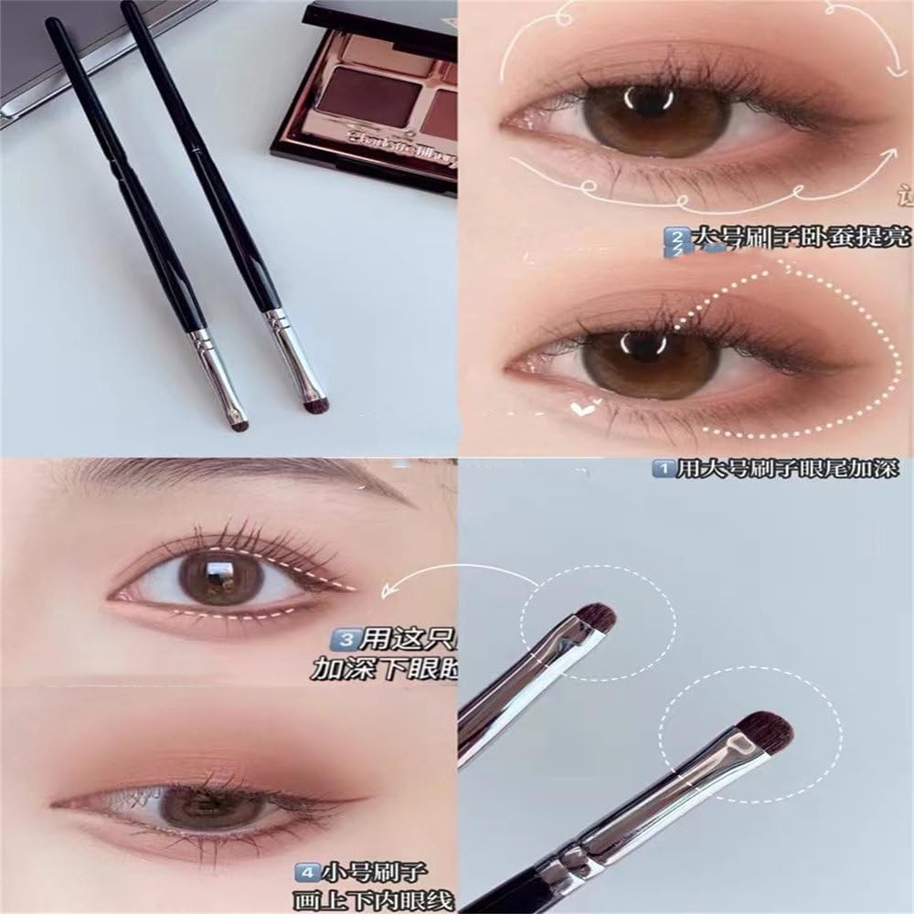 1-Pack Delicate Eyeshadow Brush Precision Cone-Shaped Blending Makeup Tool,12,D(09)
