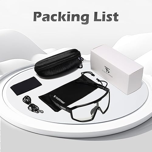 Miniatura 6 de Suertree Gafas de ciclismo fotocromáticas para hombres y mujeres, gafas de sol deportivas transparentes, para montar en bicicleta de montaña, MTB