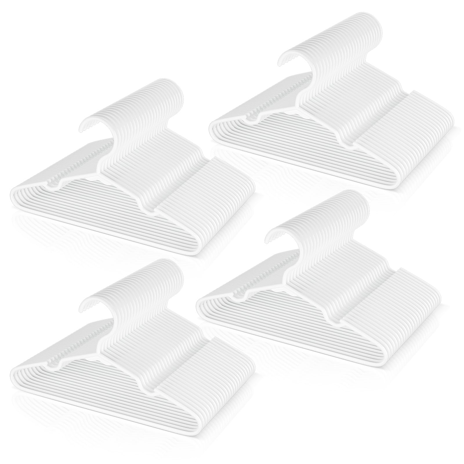 VTRIN Baby Hangers 100 Pack White Kids Plastic Hangers