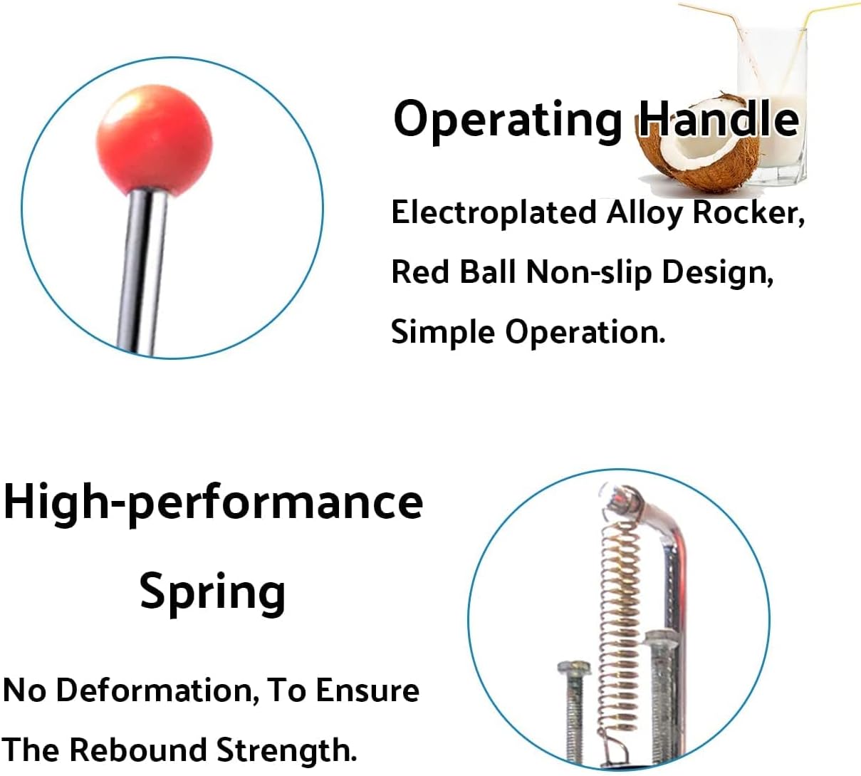 Manual Shell Opener, Labor-Saving Multifunctional Coconut Piercing Tool, Vertical Coconut Piercing Tool for Young/Tender Coconuts
