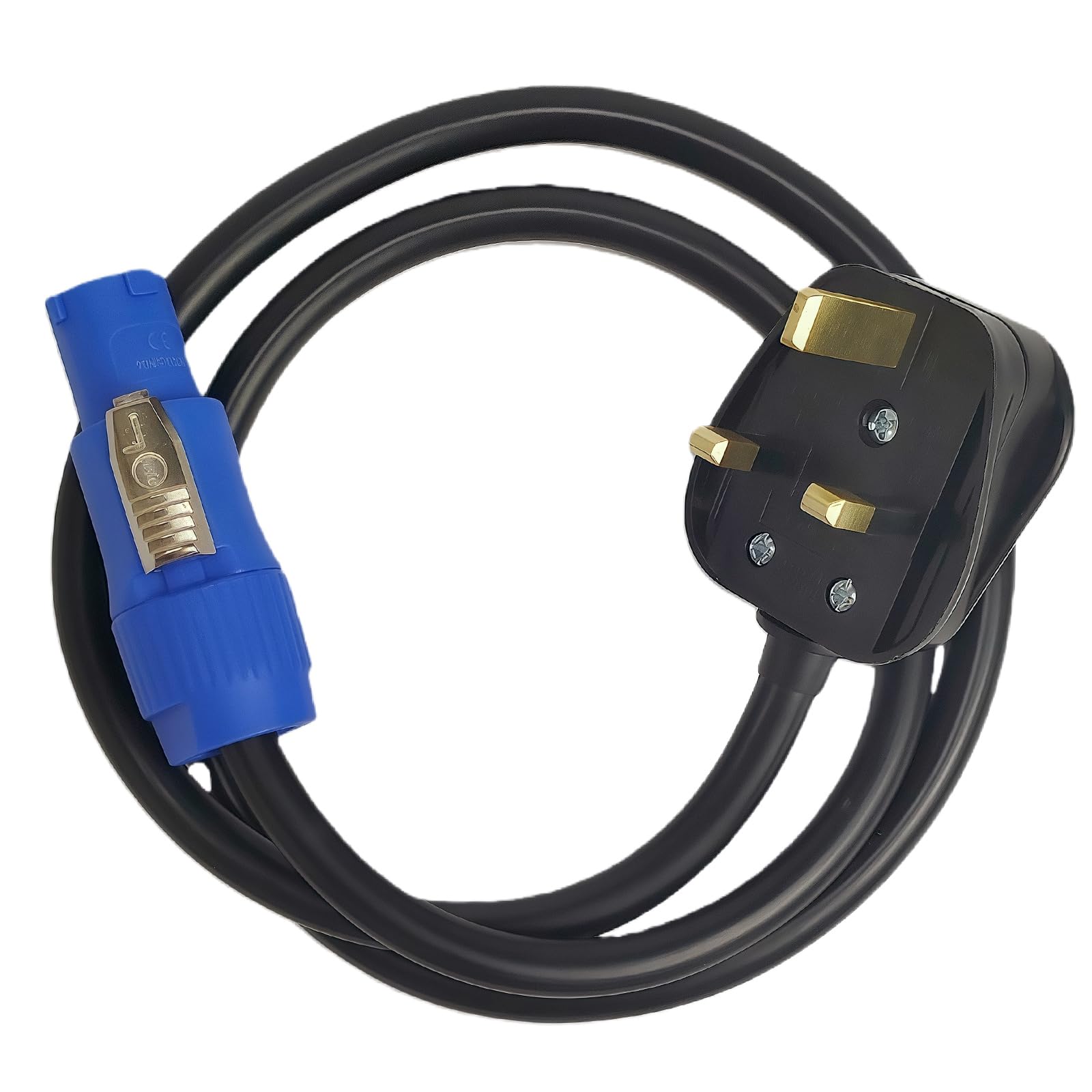1 x wodoodporny kabel zasilający z wtyczką brytyjską, 3-pinowy, 3 x 1,5 mm², gumowy kabel H05RN-F do oświetlenia scenicznego, sprzętu audio DJ, ekranu wyświetlacza LED i ruchomej głowicy (5 metrów)