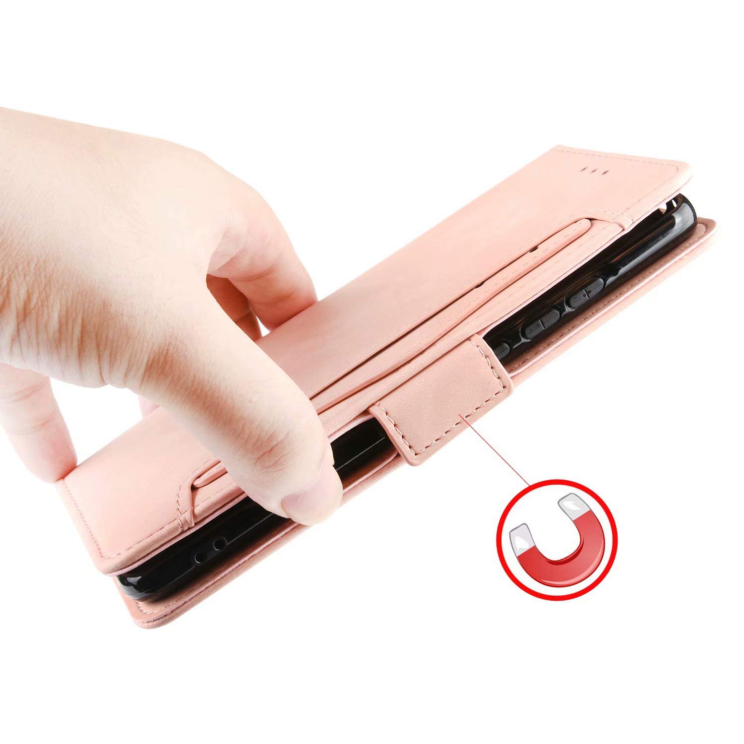 TingYR Cover per Motorola Moto G20, Flip Custodia Carte di Credito da Funzione Stand, Anti-Slip Slot Portafoglio Flip Protettivo Dell'ente Completo Slim Fit Cover.(Marrone