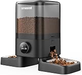 Amazon product image of oneisall Automatic Cat Feeder for 2 Cats Pets, 20 Cups/5L | Prevent Fighting, Precise Portions, Balanced Dispensing, Large...