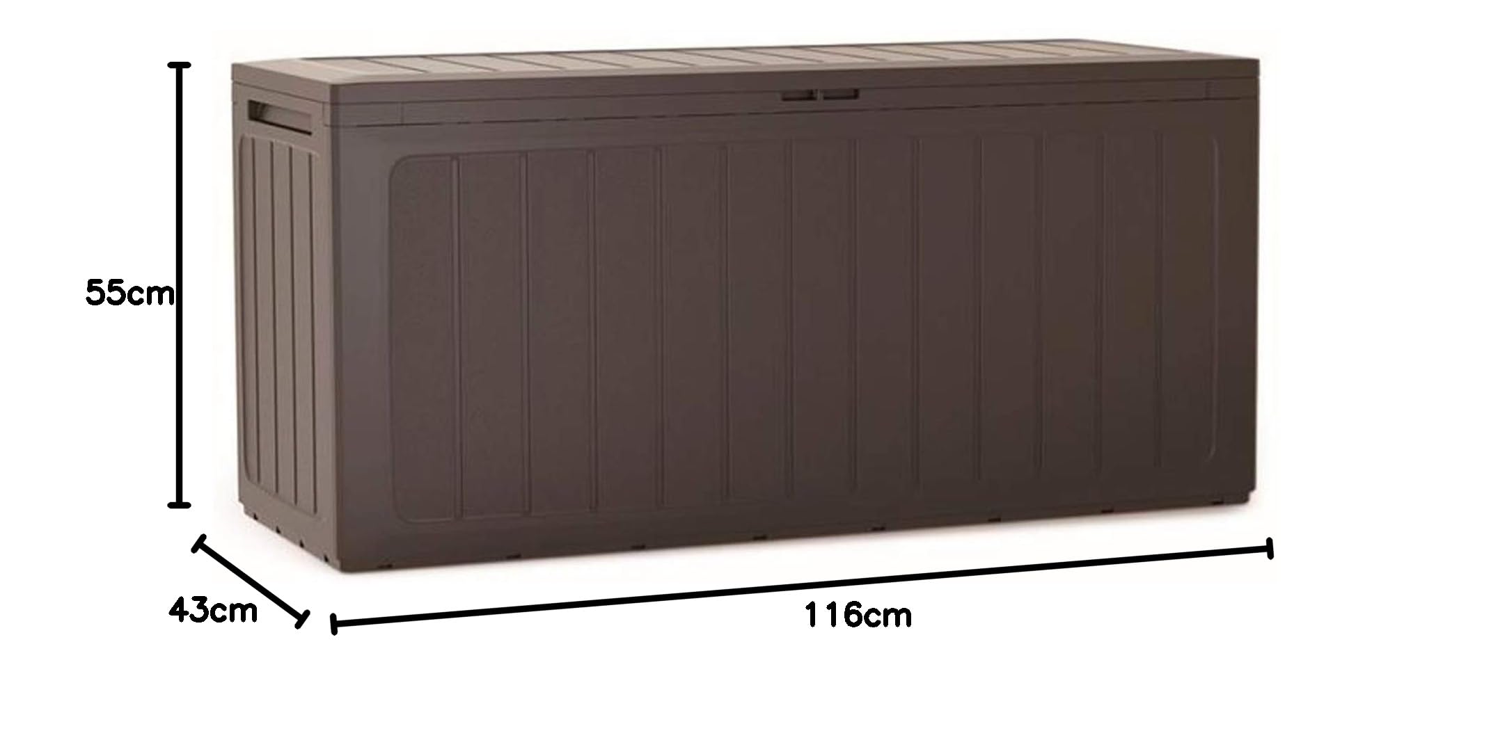 Prosperplast Boardebox Boîte de jardin 280L umbra verrouillable