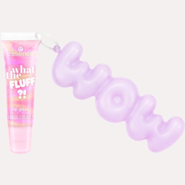 essence WHAT THE FLUFF?! lip glaze, Lipgloss, Nr. 01, Pink, glänzend, vegan, ohne Parabene, ohne Mikroplastikpartikel, Nanopartikel frei, 1er Pack (10ml) - 1