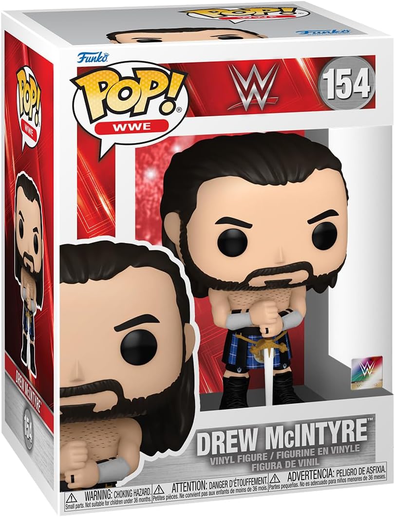 Funko POP! WWE: Drew McIntyre Vinyl Collectible Figure Gift Idea Official Merchandise Toy for Children and Adults Sports Fans Model Figure for Collectors and Display