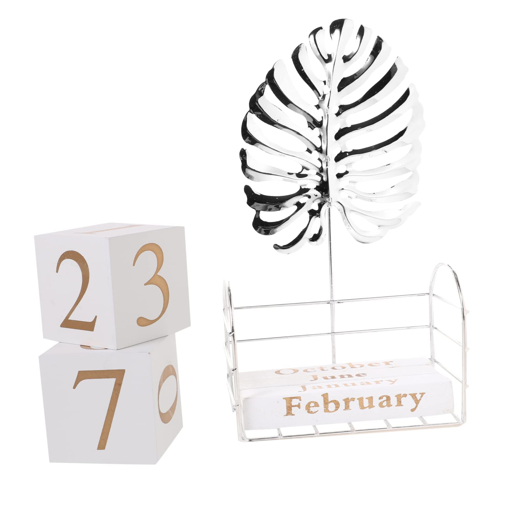 STOBOK 2stücke Blockkalender Aus Holz Kreativer Perpetual Tischkalender Für Schreibtisch Manuell Für Wohn Und Arbeitsräume Inklusive Monats Und Tagesblöcke Robustes Design