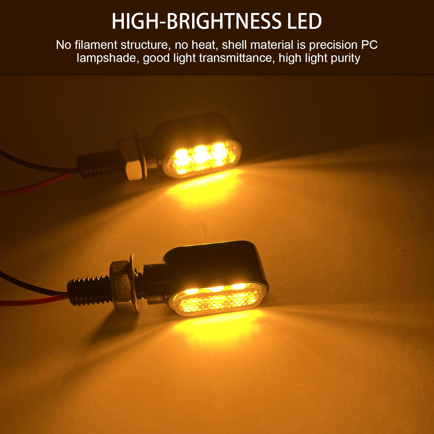 Indicatori Di Direzione LED Per Moto - 4 Pezzi Mini Frecce 12V Impermeabili IP67 - Foto 8