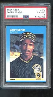 1987 Fleer #604 Barry Bonds ROOKIE RC PSA 6 Graded Baseball Card Pirates MLB