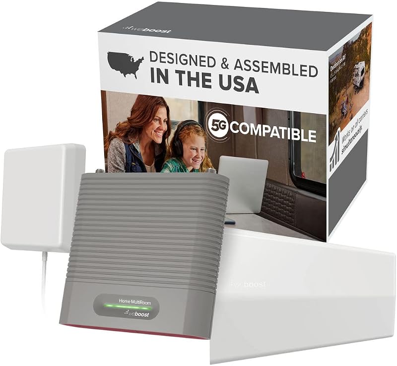 weBoost Destination RV - Amplificador de señal de teléfono celular para uso estacionario | Impulsa 5G y 4G LTE para todos los operadores de EE. UU. y Canadá: Verizon, AT&T, T-Mobile y más | Fabricado en EE. UU. | Aprobado por la FCC (470159)
