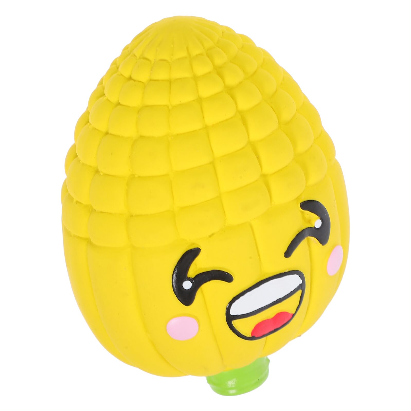 Gatuida Squeaky Latex Dog for Aggressive Chewers, Interactive Vegetable Face Puppy Teething, Tough Pet for Small Dogs with Laughing Corn Design