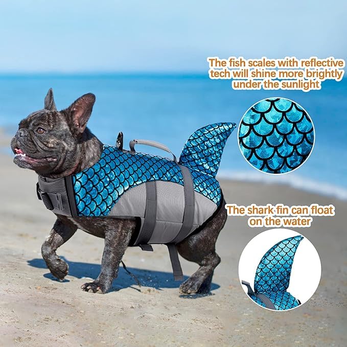 Olpad Dog Life Jacket, Swimming Aid for Dogs, Life Jacket for Swimming with Strong Buoyancy and Rescue Handle, Float for Pets for Swimming, Boating, Canoeing and Water Sports 4