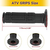 Vista 4 de HIAORS Empuñaduras de manillar ATV de 7/8" compatibles con Taotao Coolster 125cc 110cc Boulder B1 3050C chino 50cc 70cc 90cc Kazuma Baja SunL Roketa