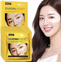 8 Pairs 5% PDRN Under Eye Patches, 6-in-1 Bio-Collagen 360° Eye Patches for puffy eyes, dark circles & Wrinkle | 2% Caffeine, Kojic acid, Retinol, Hyaluronic, Niacinamide | Korean Popular Eye Mask
