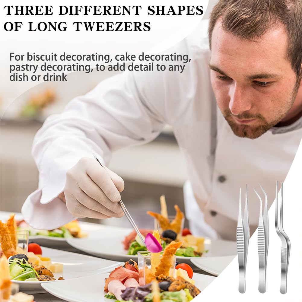 Pinze Da Cucina In Acciaio Inox - Set Da 5 Pezzi Per Lische E Decorazioni - Foto 7