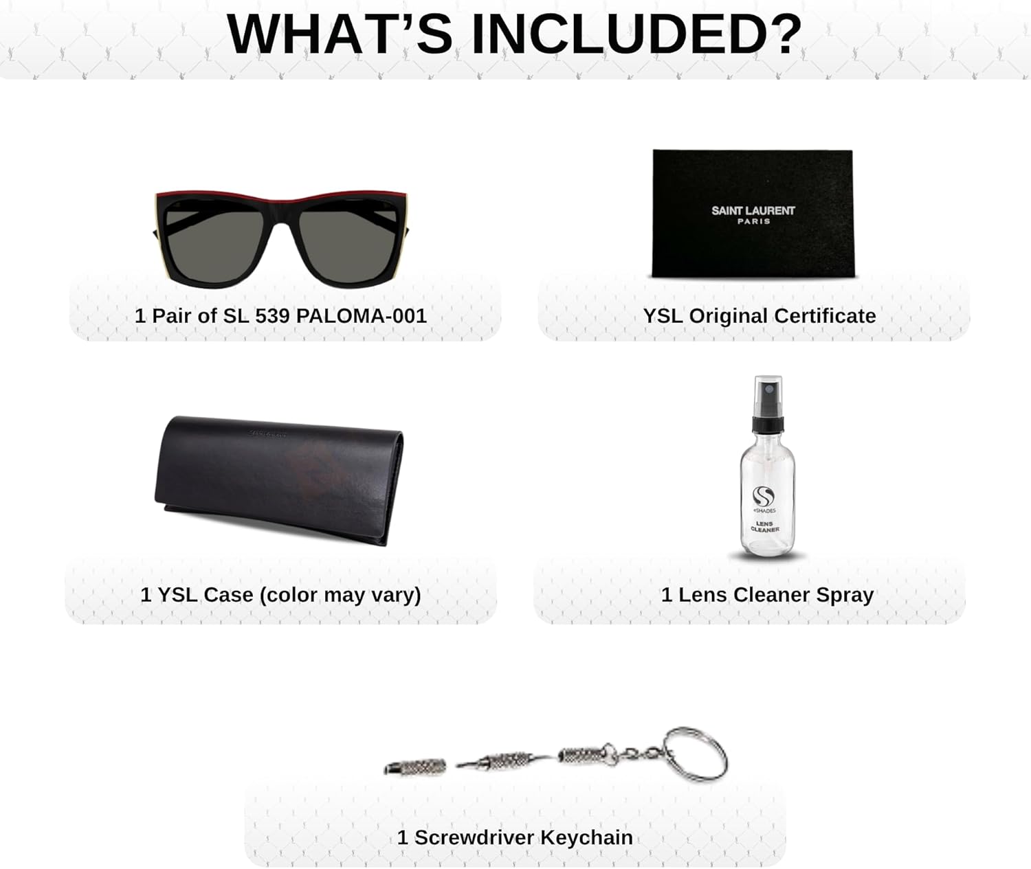 SAINT LAURENT SL 539 PALOMA Sunglasses + Bundle with eSHADES Luxury Eyewear Kit - Image 4