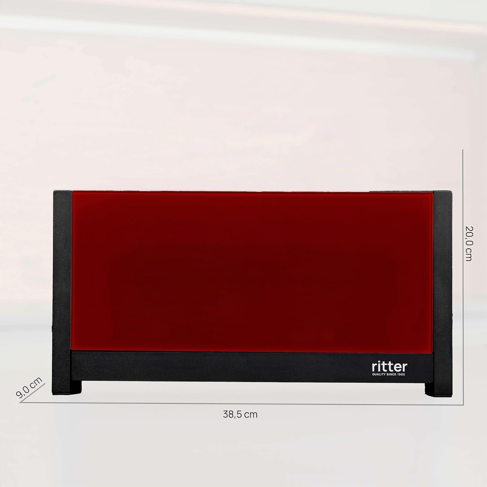 ritter Tostapane Volcano 5 Rosso, 1000 W, Vetro, 2 Scomparti