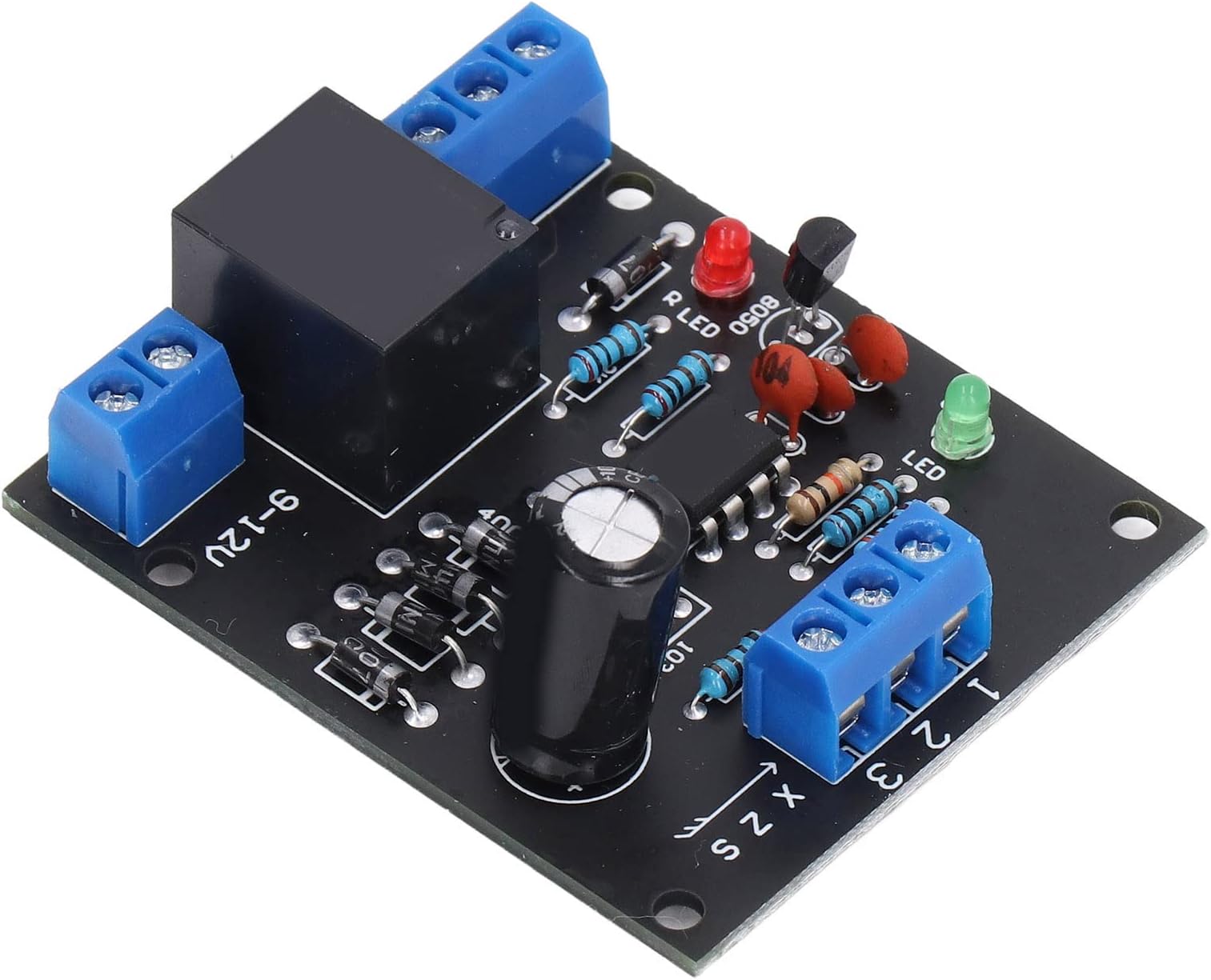 Liquid Level Switch Sensor Controller, PCB Simple Wiring Automatic Start or Stop Water Level Switch Sensor Control Module High Current Relay for Pool