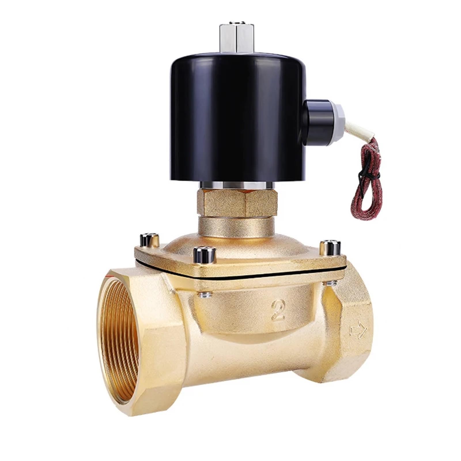 2'' Brass Normally Open Solenoid Valve(NPT_220VAC_VITON-Seal)
