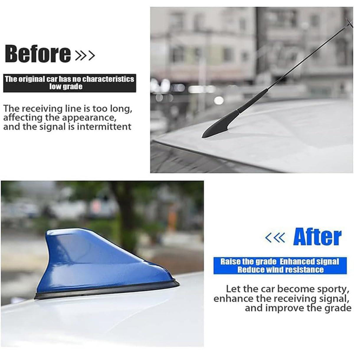 Antenna A Pinna Di Squalo Per Mazda 3 (2004-2024), Bianca O Nera, Impermeabile, Con Amplificatore Segnale Radio