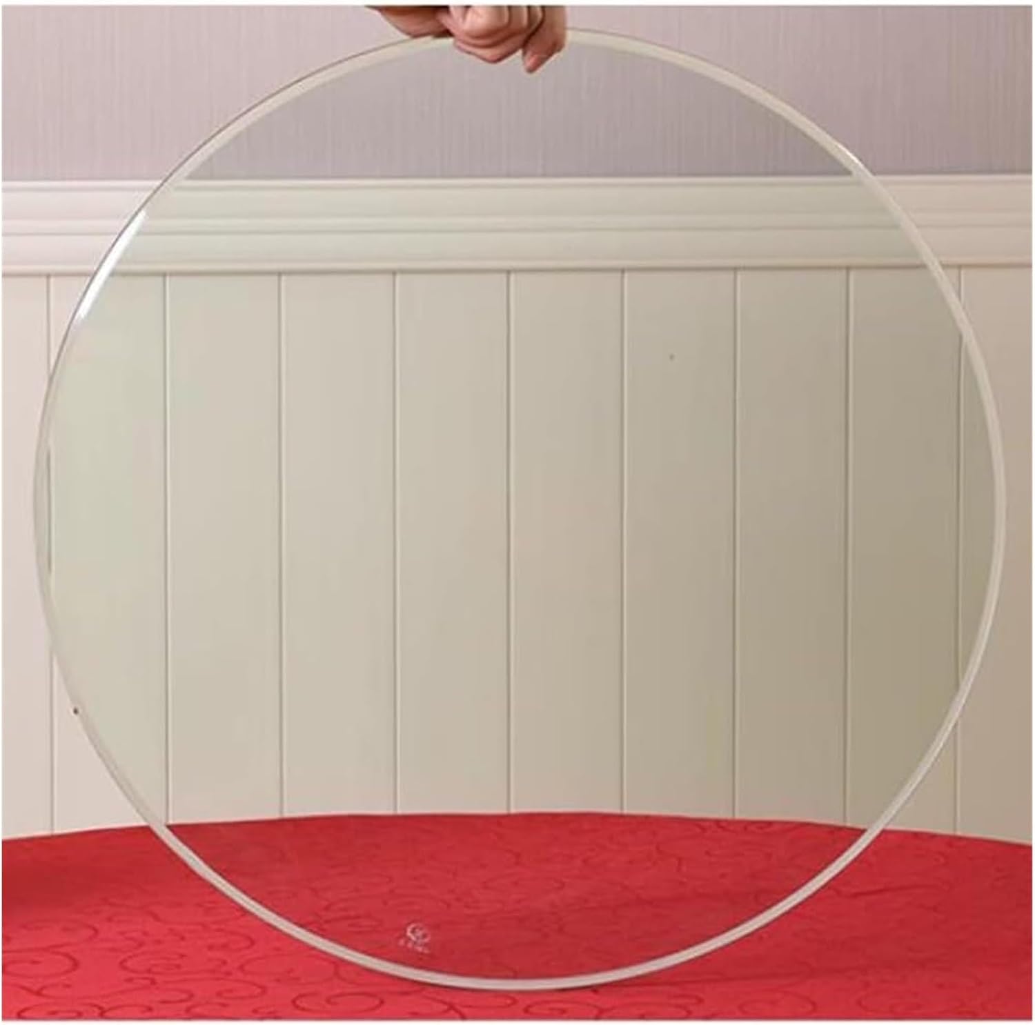 Round Table Top, Turntable Dining Table, Glass Table Top Round Dining Table Top Restaurant Replacement Table Top Transparent Glass Table Top(98cm-38.5in)