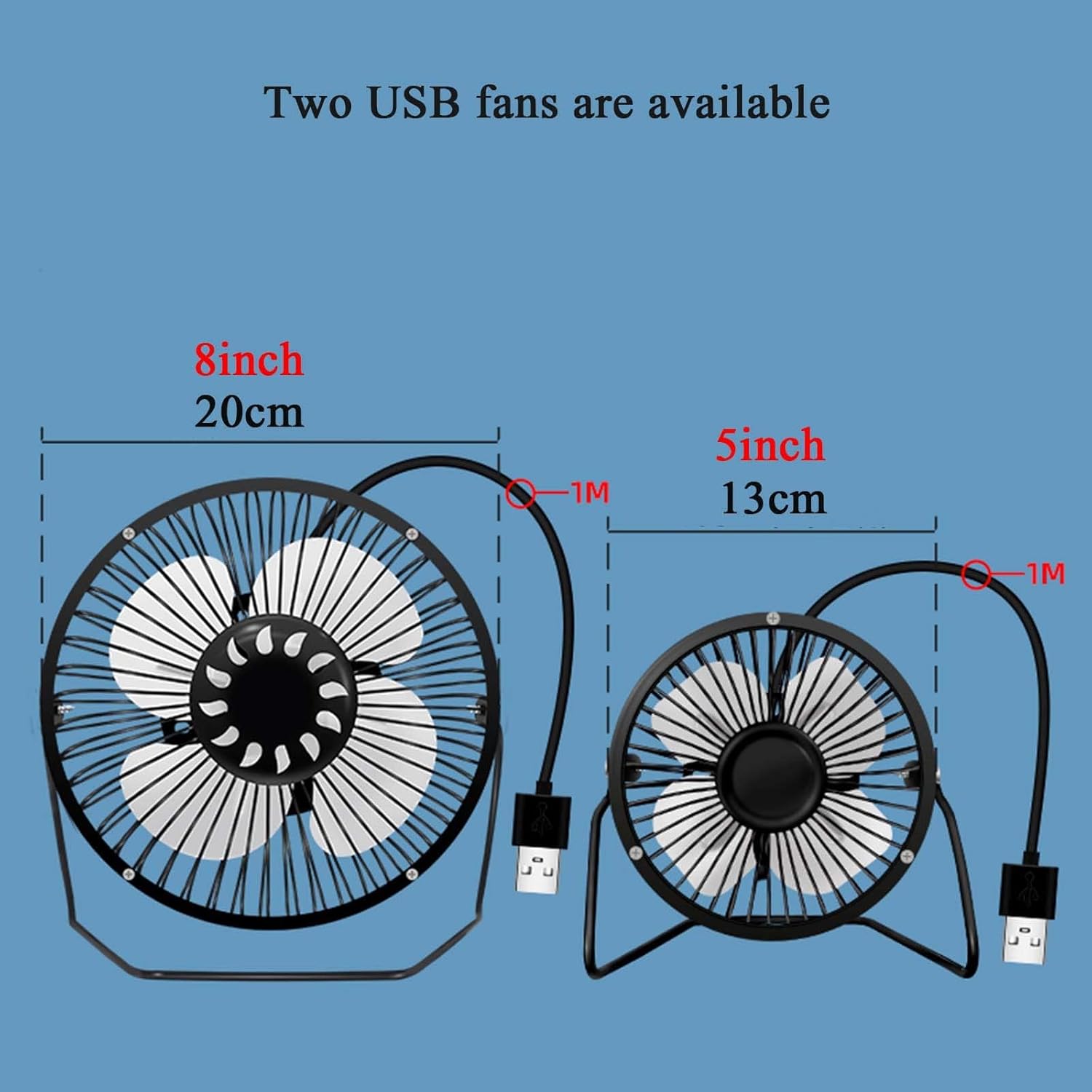Outer Frame Detachable Camping Fan Diameter 5.1/7.9inch Fan Optional 1-Touch Switch Solar Fan Adjustable Bracket Tempered Glass Polycrystalline Solar Panel(5V6W+6 inch Fan)