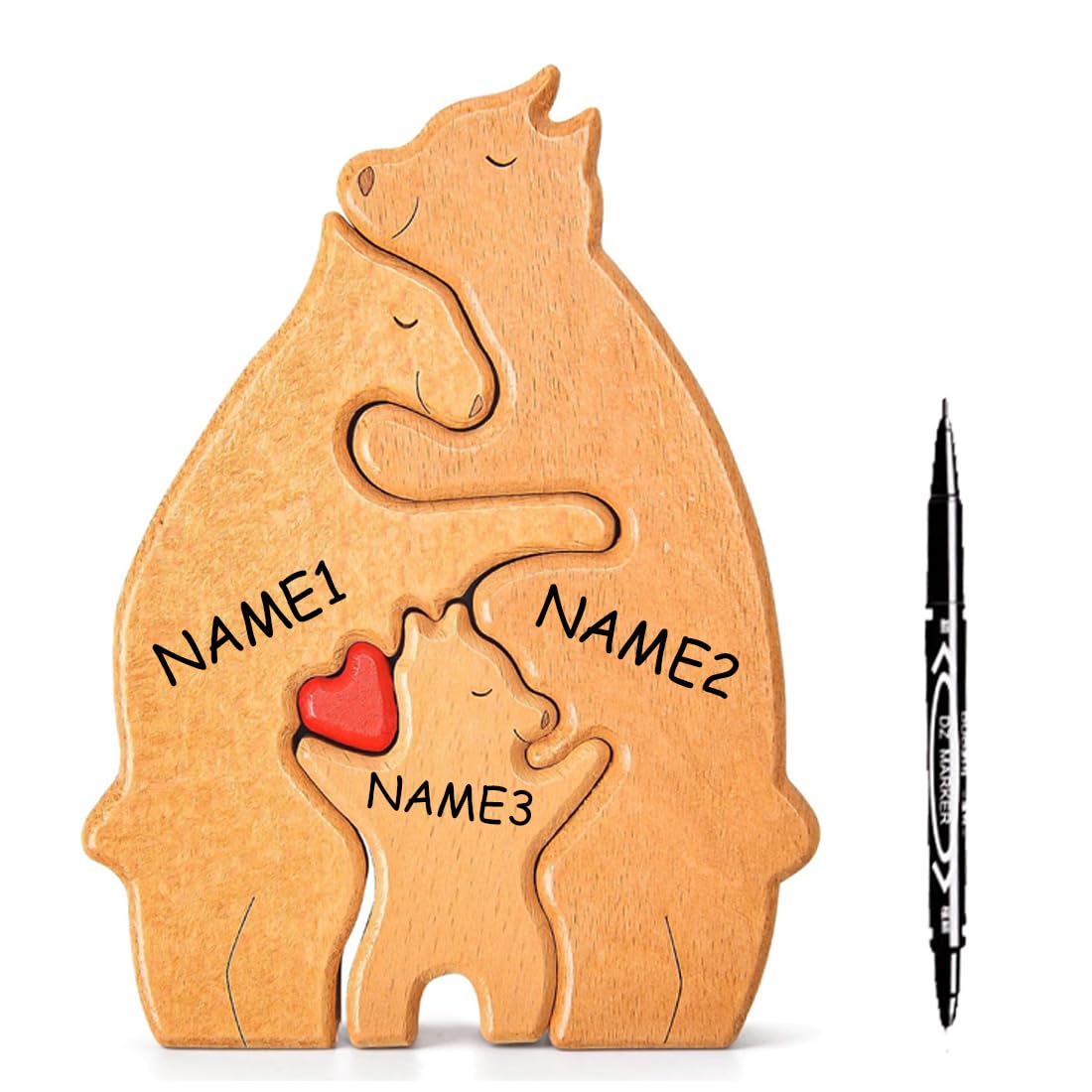 Puzzle Bois : famille Ours à habiller - 54 pièces - Jeux & Jouets Puzzle Bois : famille Ours à habiller - 54 pièces - Jeux & Jouets