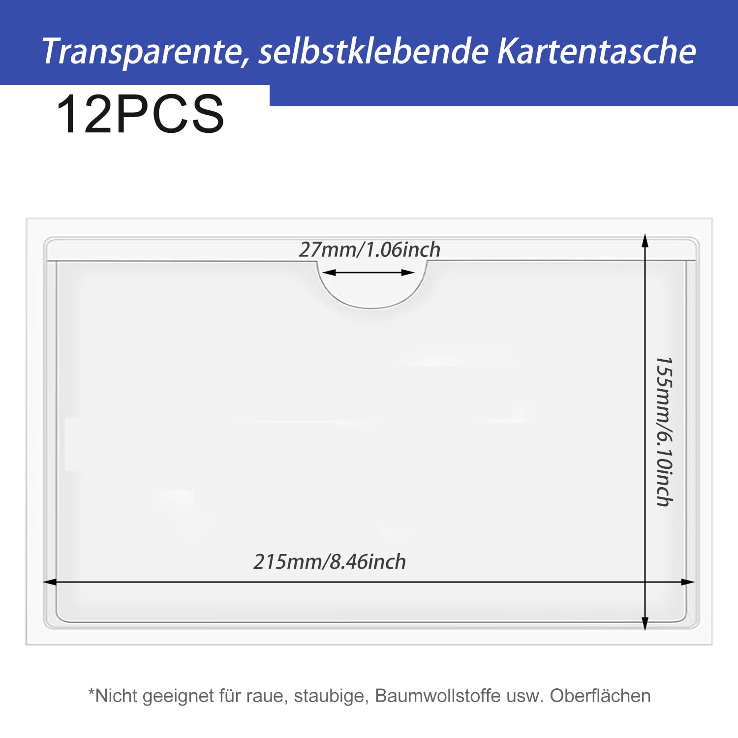 Lot De 50 Porte-Étiquettes Autocollants Transparents 60x100mm - Étanches Pour Cartes De Visite Et Organisation