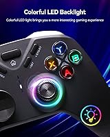 Vista 2 de DOYOKY Controlador inalámbrico para juegos controlador Bluetooth para PC Android vapor interruptor controlador de PC con retroiluminación LED