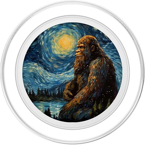 Miniatura 8 de PopGrip PopSockets estándar de Van Gogh de Bigfoot Sasquatch Starry Night