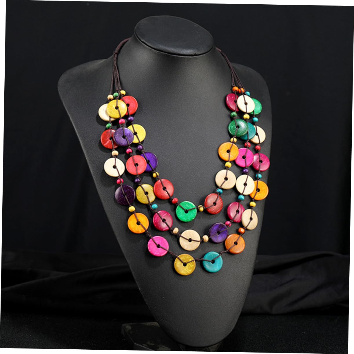 VALICLUD collana di legno per le donne collana colorata per le donne collana per le donne collane collanina colorate collana africana per le donne collana di dichiarazione per le donne