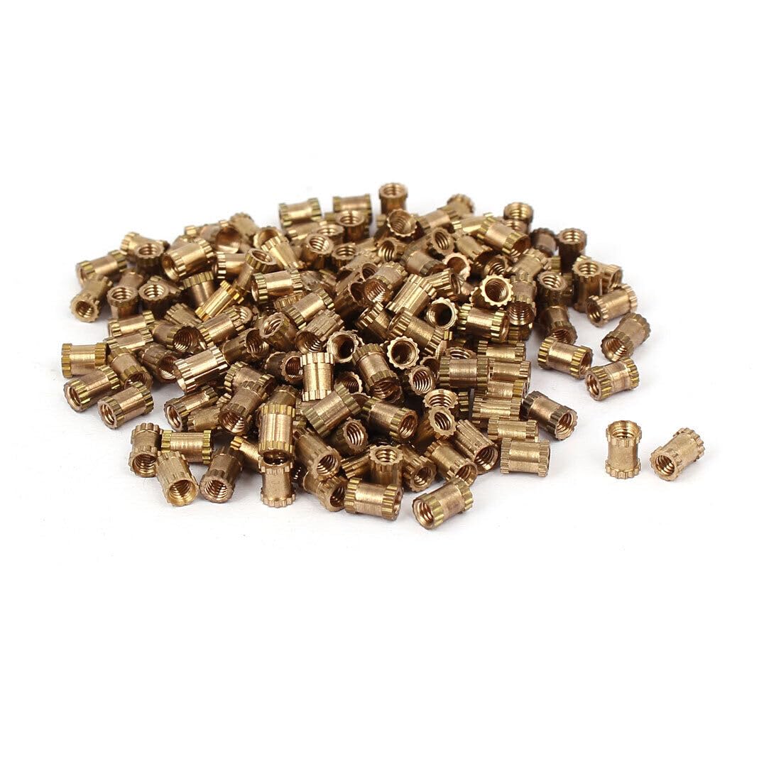 Tool Parts and Accessories M2.5 X 5mm 3.5mm OD Brass Threaded Insert Embedment Knurled Thumb Nut 200PCS (#CN-140824-06636)