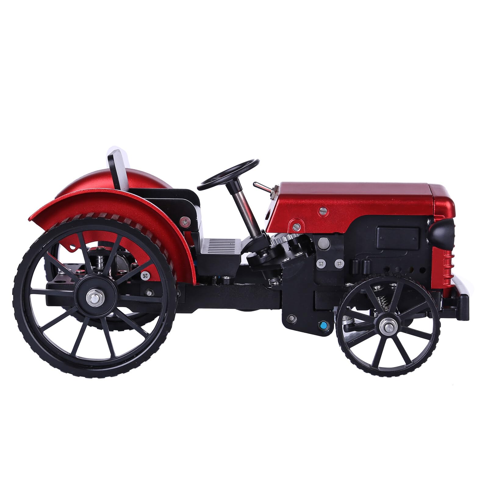 Mini trattore elettrico fai da te in metallo modello meccanico CNC di precisione Engineering kit di costruzione di trasmissione modello dimostrativo per adulti ingegneri hobby