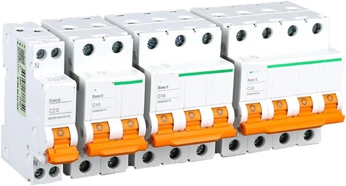 1pcs EA9 Air Switch 1P 2P 3P 4P Small Circuit Breaker Easy 9 Electric Brake Switch 6A 40A 50A 63A Household Circuit Breaker(2P,25A)