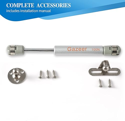Miniatura 3 de Gazeer 6 unids 100N22.5lb puntales de gas de 6 pulgadas puntales de gabinete amortiguadores de gabinete de elevación de puerta de gabinete soporte
