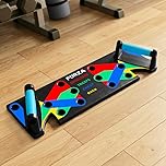 FORZA Push Up Board & Bar Set – Portable Colour-Coded Fitness Board with Foam Handle Bars for Chest, Shoulders, Back & Triceps – Home & Gym Strength Training Equipment