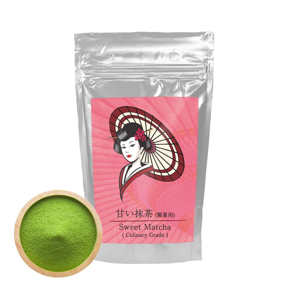 100g Sweet Matcha Pink Culinary Confectionary grade Japanese bulk subtle sweetened matcha green tea powder convenient for latte