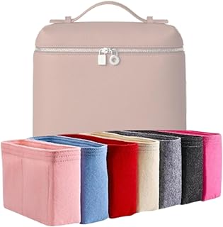 Xoppia - Organizador de bolsas compatible con mochila Loro Piana de bolsillo extra L23.5. Forro de fieltro para bolso de mujer (marrón, estilo A: exposición)